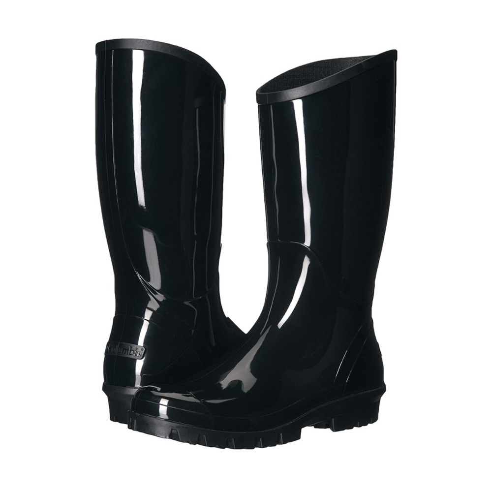 Columbia Black Rubber Midcalf Rainboots